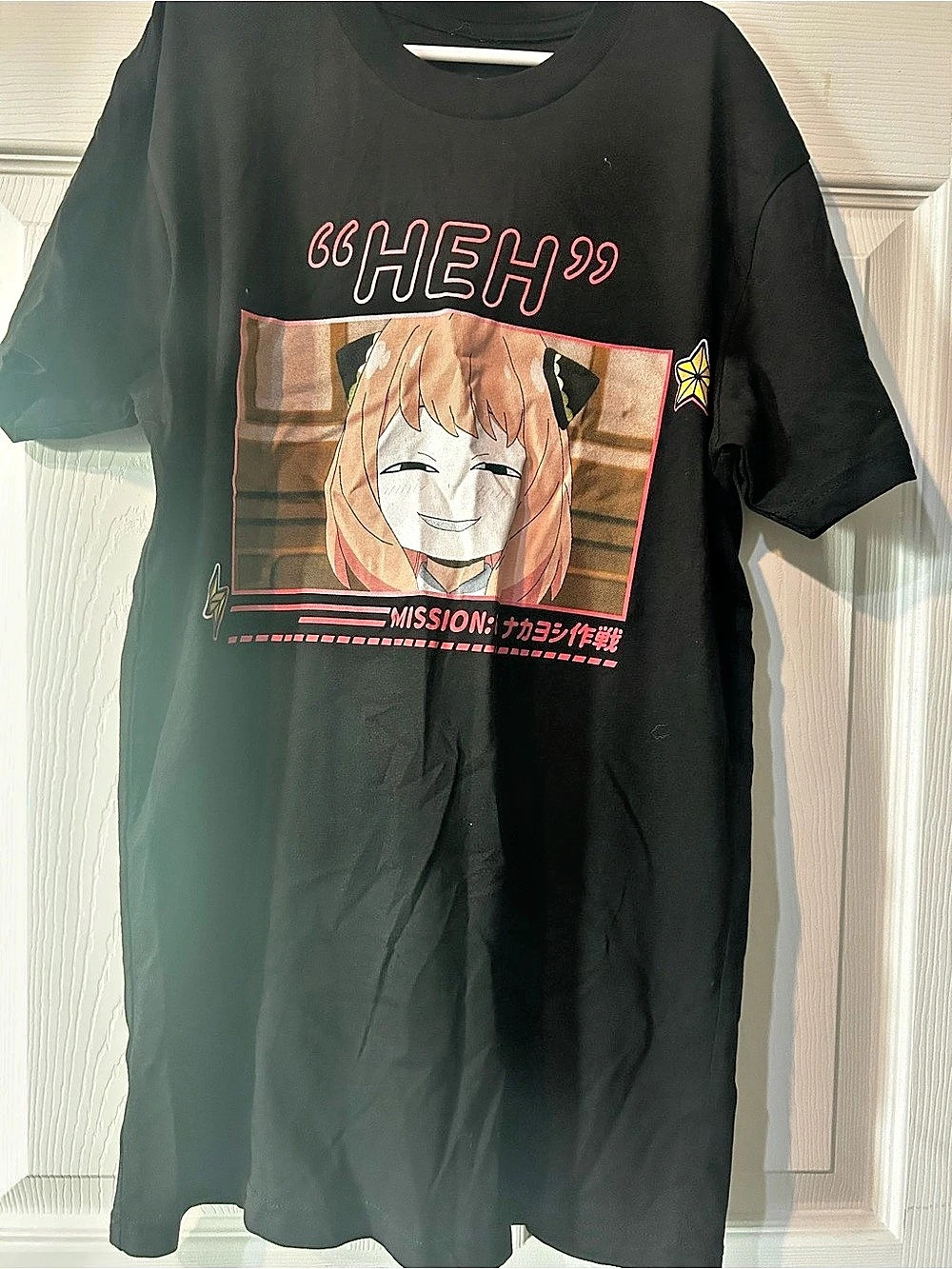 SPY×FAMILY Anya Mission T-Shirt Graphic Tee in Black Size XS